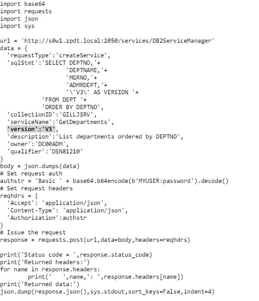 DB2 Native REST API - Versioning and Control - Triton Consulting