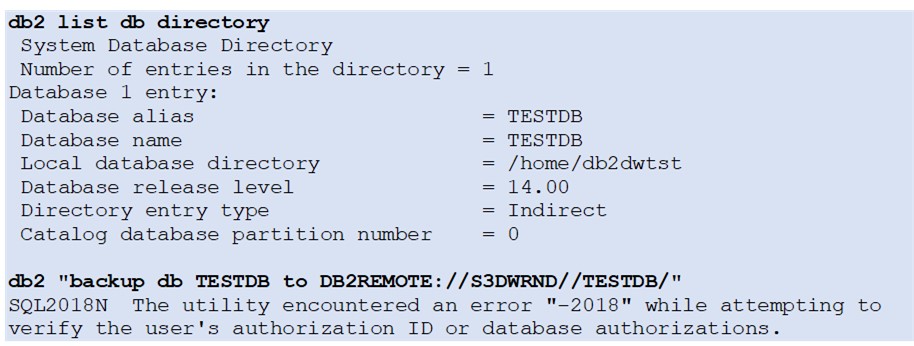 How to set up DB2 Remote Access to AWS S3