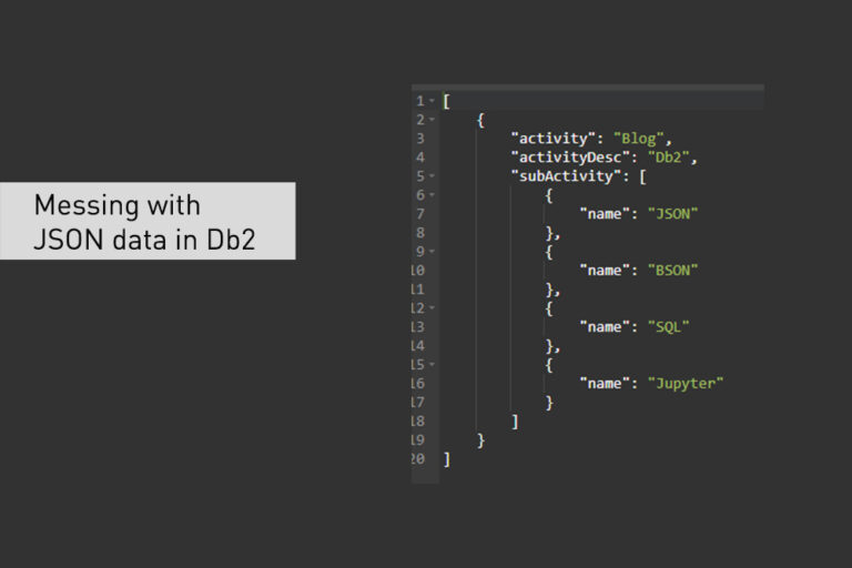 Messing with JSON data in Db2 - Triton Consulting
